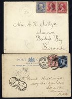 1885-91 ½d Blue Postal Stationery Card Uprated 1d Rose To USA With N.Y/PAID All Opera Glass Cancel, Hamilton/1 Duplex Ca - Other & Unclassified