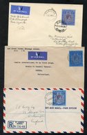 1939-46 Covers (3), Two To England, Other To Switzerland, All Sent Air Mail With Single Franking 2s. The Two To England - Other & Unclassified