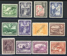 1938-52 Pictorial Defin Set, Perf SPECIMEN, UM Each B/stamped, Ex King Farouk Collection, SG.288s/300s. (12) Cat. £250 - Autres & Non Classés