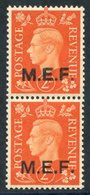 MIDDLE EAST FORCES 1942 2d Orange, Vertical UM Pair Type M2 & M2a Square Stops & Round Stops, SG.M7b. Cat. £425 - Autres & Non Classés