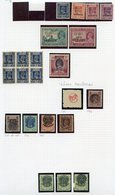 Collection On Leaves (mixed M & U) 1937 KGV Vals To 2r U & To 12a M, 1945 Military Admin Set M, 1947 Set To 10r M, Some - Other & Unclassified