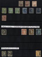 1851-1990's M & U Collection Housed On Black Hagner Leaves Incl. 1859 1c M & U, 10c (3) U, 12½c (3) U & 17c (3) U, 1864 - Other & Unclassified