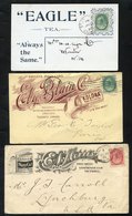 1890's-1940's Envelopes Or Cards (9) All Advertising Food Or Beverages Incl. Coffee, Tea, Whisky, Corned Beef And Tobacc - Autres & Non Classés
