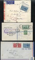 1942 War Effort Covers (12) Of Which 4 Are Registered & 4 Censored, All Bearing War Effort Stamps With Values Up To $1. - Autres & Non Classés