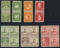 1933 5o Tete-beche Vertical Pair M, SG.268a, 5o, 10o & 15o Dyboll Mill Panes Of Four M, SG.268bb, 271bb, 277a, 1935 Ande - Other & Unclassified