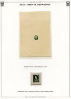 1938-50 Edward VIII Portrait, Essay Die Proof Produced By Waterlow In 1936 In Deep Green, Unframed On Thick Wove Paper ( - Other & Unclassified