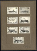 1938-50 Definitive Issue Essays ½d, 1d, 2d, 2½d 4d, 6d & 9d Contemporary Photographic Essays, Each Stamp-sized & Mounted - Other & Unclassified