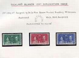 1937 Coronation Set Of Three Perf SPECIMEN, Unused B/stamped 'B. W. ARCHIVES' Incl. 1d With Odd Short Perfs, SG.143s/5s, - Other & Unclassified