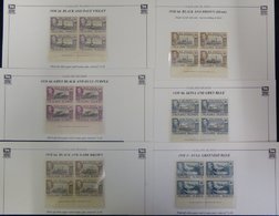 1938 Second Printing 2d To 1s Dull Greenish Blue With 6d Black & Brown Shade, Each In An Imprint Block Of Four, The 2d H - Other & Unclassified