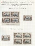 1937-49 6d RRS Discovery 1st, 2nd & 3rd Printings, Each UM Blocks Of Four (1st & 3rd Are Lower Marginal Blocks With Brad - Other & Unclassified