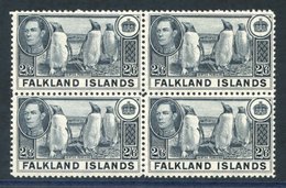 1949 Fourth Printing 2/6d Slate-black, Fresh M Block Of Four (2x UM), SH.90d, SG.160var. (4) - Other & Unclassified