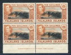 1937 First Printing 10s Black & Brownish-orange, Lower Marginal UM Block Of Four Showing Bradbury Wilkinson Imprint In M - Other & Unclassified