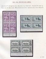 1952 Definitive Set In Lower Marginal Waterlow Imprint UM Blocks Of Four, SG.172/185. (56) - Other & Unclassified