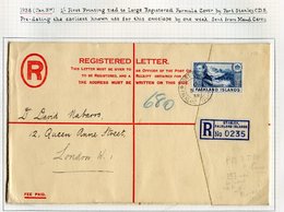 1938 (Jan 3rd) Size H Formula Registered Envelope Franked 1s, Tied P.S Double Ring C.d.s (large Crosses) PS2A, Pre-datin - Autres & Non Classés