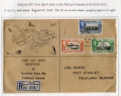 1938 (Jan 3rd) Les Hardy Illustrated Registered First Day Cover For ½d, 1d Swan & 2½d Sheep, Locally Addressed, Roughly - Other & Unclassified