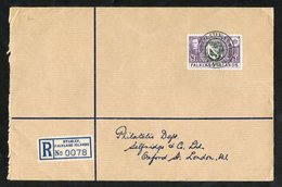 1938 (Jan 3rd) Selfridges Philatelic Cover To London Bearing First Printing £1, Tied By Neat First Day Port Stanley C.d. - Autres & Non Classés