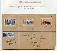 1938 (Jan 3rd) Registered First Day Cover For 2/6d, 5s & 10s Vals, Tied P.S Double Ring C.d.s's (large Crosses) PS 2A. - Other & Unclassified