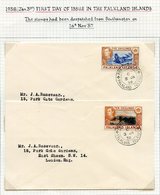 1938 (Jan 3rd) 1s, 2/6d, 5s, 10s & £1 On A Separate First Day Cover With P.S Double Ring C.d.s. (large Crosses) PS 2A, A - Autres & Non Classés