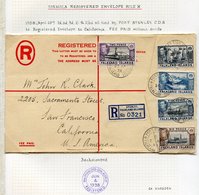 1938 (Apr 23rd) Formula Registered Envelope Size H To California Overfranked Bearing 2d, 6d, 9d, 1s & 2/6d Values, Tied - Autres & Non Classés
