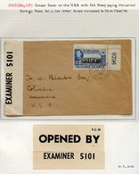 1940 (May 10th) Censored Cover To Louisiana, USA, Franked 2½d Sheep, Corner Marginal With Sheet Number, Tied Fox Bay Dou - Other & Unclassified