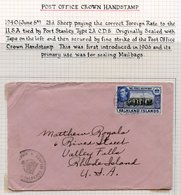 1940 (June 6th) Cover To Rhode Island, USA, Franked 2½d Sheep, Tied P.S Double Ring C.d.s, Originally Sealed With Tape O - Other & Unclassified
