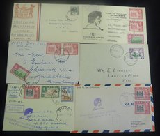1940's-50's (mainly) Covers Or Air Letter Cards Incl. 1946 5s On Cover, Trans-Pacific Airmails, Some First Day Frankings - Other & Unclassified