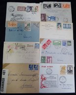 VARIOUS COLONIES 1900-60's Range Of Covers Or Cards With Airmails Incl. Cacheted Flights, Registered, Censored Etc. Note - Other & Unclassified
