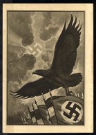 1933 Nuremberg Rally Folded Telegram Form Used 31.3.1935 Depicts An Eagle Above Swastika Flags. (1) - Other & Unclassified