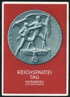 1937 Day Of German Art, Munchen Promotional Card C.t.o. With 6pf From The Culture M/Sheet (large Piece With Inscription) - Other & Unclassified