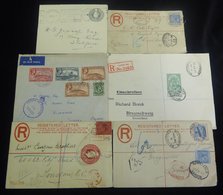 1890-1955 Covers Or Cards (22) Incl. Two QV Uprated 20c Registered Envelopes, 1930 2/6d On Registered Envelope To German - Other & Unclassified