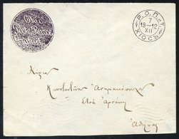 1912 Cover From Chios (Scio) To Constantinople With Superb ROPIT/CHIOS C.d.s. In Black (Dec 7) & Large Circular Negative - Other & Unclassified
