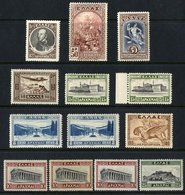 Collection With 1929 Red Cross Charity Issue 10l Pairs Imperf. & Imperf. Between Unused, 1926 Italy-Greece-Turkey Flight - Other & Unclassified
