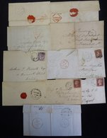 1824-88 Miscellany Incl. Various Pre-stamp (5), 1843 Blackrock E With Part MC, 1869 Curragh Camp B/stamp, Dublin & Belfa - Other & Unclassified