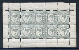 1892-93 16c Grey M Sheet Of Ten Stamps, UM (hinge Marks In Margins), Some Gum Creasing, SG.46. (10) Cat. £150++ - Altri & Non Classificati