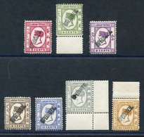 1894 No Wmk Set, H/stamped SPECIMEN, Fresh M, Scarce. SG.51s/7s. (7) Cat. £130. - Other & Unclassified