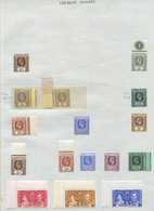 1912-38 Fine M Range On Two Leaves Incl. 1912-22 MCCA Die II Vals To 1s Incl. 3d & 1s White Back, Die I Set Excl. ½d & 1 - Other & Unclassified