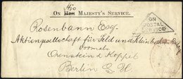 1903 Long OHMS Cover To Berlin, Triangular ON POSTAL SERVICE In Black & Red GPO Cachet (which Is Rare), Reverse French M - Other & Unclassified