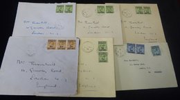 1931 Covers (6) All From The Thornhill Correspondence, All Paying A 1f.50c Rate, Four With Pairs Of 75c On 9d, One With - Other & Unclassified