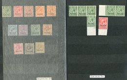 1916-23 KGV Defins Optd Duplicated M Or VFU Selection In A Stock Book Incl. 1916-23 ½d (9), 1d (4), 1½d (2), 2d (2), 2½d - Other & Unclassified
