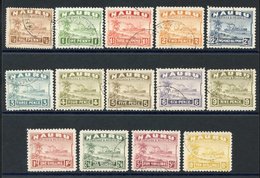 1937-48 White Paper Defin Century Freighter Set, Complete VFU, SG.26B/39B. (14) Cat. £225 - Other & Unclassified