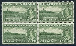 1937 Coronation 20c Green P.13½ UM Block Of Four Incl. 'extra Chimney' Variety, SG.264ec. (4) Cat. £150+ - Other & Unclassified