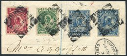 1894 ½d On 2½d Blue Showing Variety 'OIE' For 'ONE' Used With 1894 (Jan) 2d & (May) 2d & 2½d On Piece, All Tied By Old C - Other & Unclassified