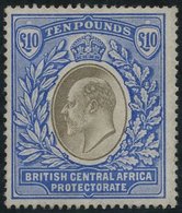 1903-04 £10 Grey & Blue, Unused (some Gum Present - Possibly Re-gummed), SG.67. (1) Cat. £8000 - Other & Unclassified