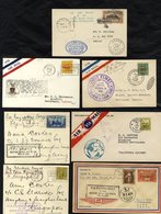 1928-41 First Flight Covers (7) Incl. 1931 Francis Chichester Flight Manila - Tokio Crashed At Katsuura With Cachet & Pi - Other & Unclassified