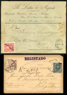 ANGOLA 1912 Reg 20r Violet Postal Stationery Card Uprated With 50 On 65r Blue, Tied Benguela Octagonal D/stamp With 'Reg - Other & Unclassified