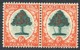 1937 6d Green & Vermilion, UM Pair Incl. The 'falling Ladder' Flaw, SG.61a. (2) Cat. £300 - Other & Unclassified