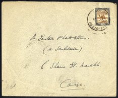 1925 5m Cover To Cairo, Tied EL-OBEID POST OFFICE To Cairo, Reverse Scarce Type Single Circle Shellal Halfa T.P.O No.1 & - Other & Unclassified