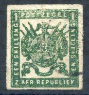 1870 Viljoen Rouletted 1s Deep Green, Over-inked Somewhat, VFU For These, SG.20. (1) Cat. £120 - Other & Unclassified