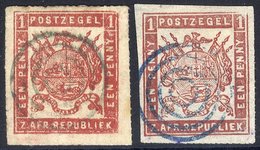 1872-74 Borrius Fine Roulette Thinnish Opaque Paper 1d Reddish-pink & 1d Carmine-red, Both Superb U, SG.29, 29a. (2) Cat - Other & Unclassified