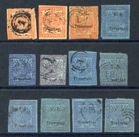 1875 (Aug-Sept) Small Range Of Twelve Genuine Singles 1d (3), 3d On Green (2), 3d On Blue (7), All Used, Poor To Fine Co - Other & Unclassified